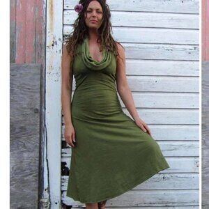 Gaia Conceptions - Nomad Venus Below Knee Dress - Large - Spinach